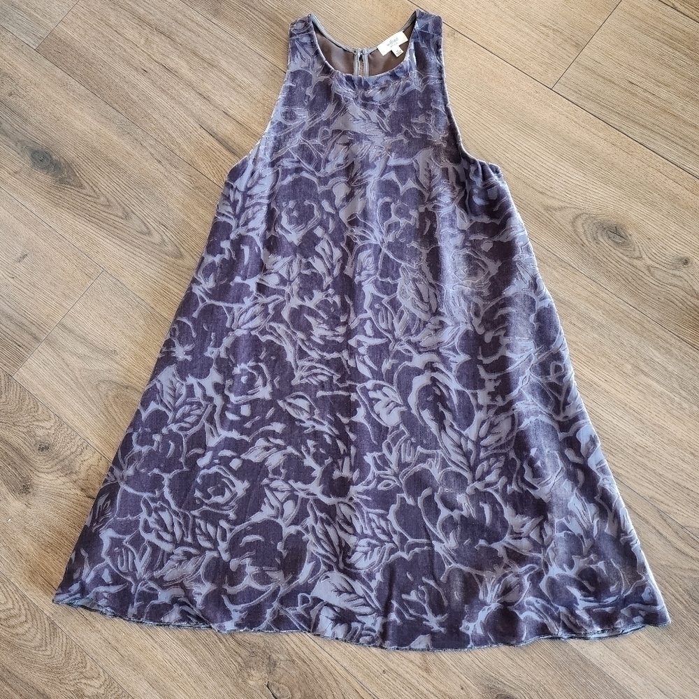 Aritzia Wilfred Silk Velvet Printed Trompette Dress - Picture 10 of 12